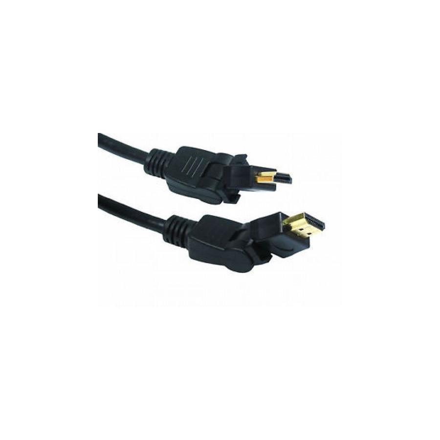 Cable HDMI M / HDMI M Adjustable1.5m Καλώδιο HDMI V1.3 με περιστρεφόμενες άκρες 