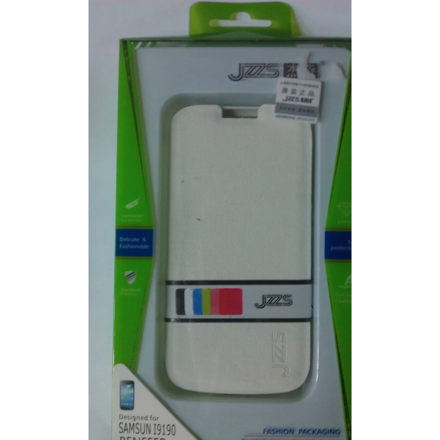 Leather Case "JZZS" for Samsung SIV mini/i9190 Green δερμάτινη θήκη Λευκή για το S4 Mini