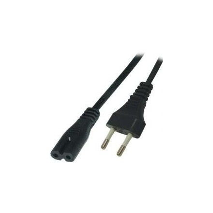 ΚΑΛΩΔΙΟ ΤΡΟΦΟΔΟΣΙΑΣ ΡΕΥΜΑΤΟΣ Power Cable οκταράκι 2 pin 2 χ 0.75 mm 2m 1,5 μέτρο KE21/22 ΜΑΥΡΟ