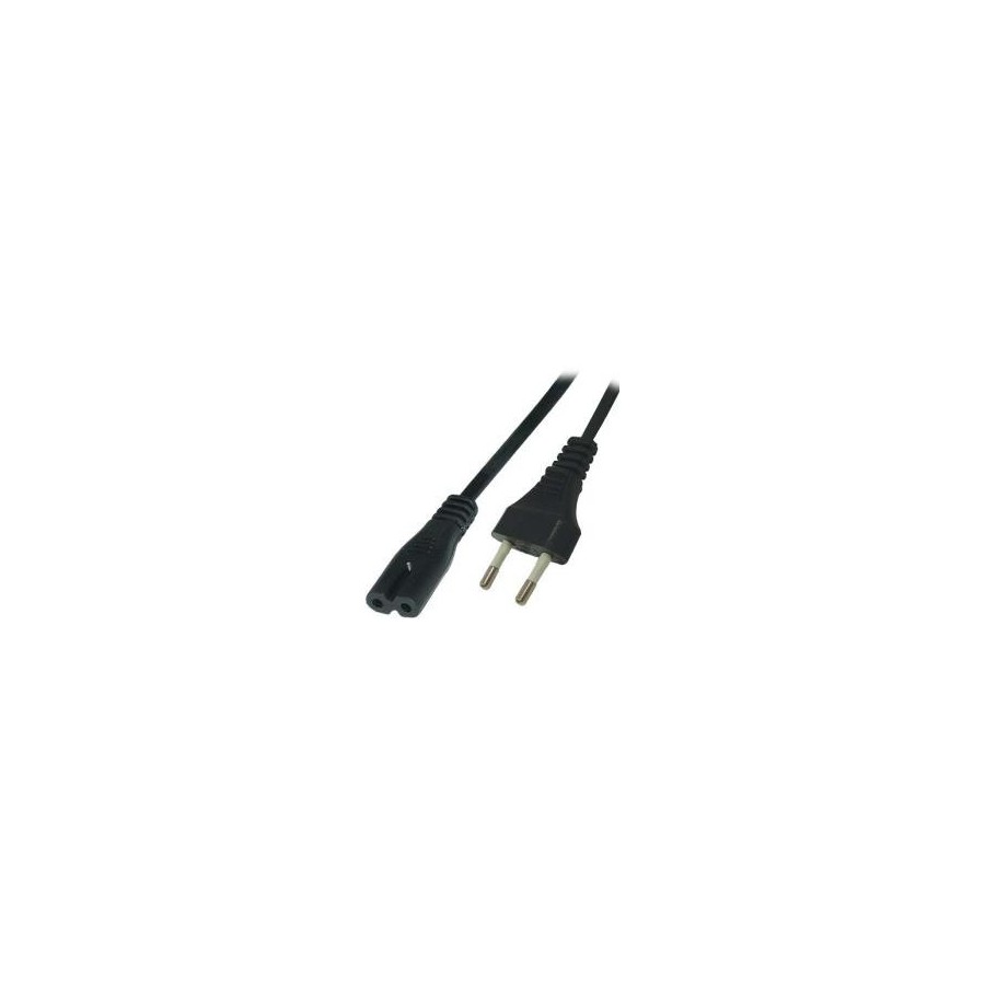 ΚΑΛΩΔΙΟ ΤΡΟΦΟΔΟΣΙΑΣ ΡΕΥΜΑΤΟΣ Power Cable οκταράκι 2 pin 2 χ 0.75 mm 2m 1,5 μέτρο KE21/22 ΜΑΥΡΟ