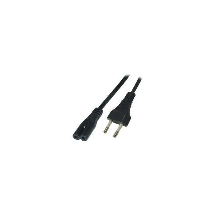 ΚΑΛΩΔΙΟ ΤΡΟΦΟΔΟΣΙΑΣ ΡΕΥΜΑΤΟΣ Power Cable οκταράκι 2 pin 2 χ 0.75 mm 2m 1,5 μέτρο KE21/22 ΜΑΥΡΟ