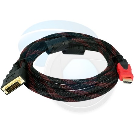 HDMI σε DVI καλώδιο Υψηλής ποιότητας καλώδιο με επίχρυσους ακροδέκτες Golden Plate 3 Μέτρα 