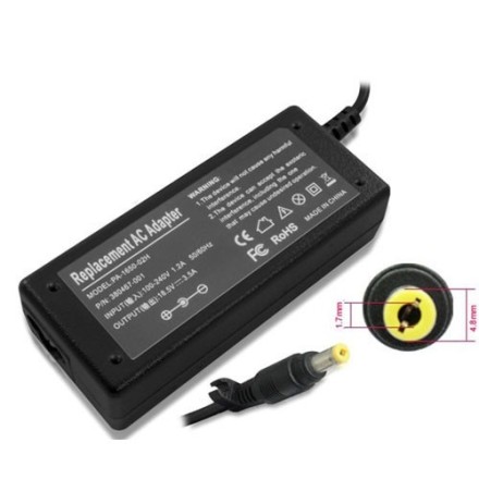 Τροφοδοτικό Adapter for notebook HP 65W 18.5V/3.5A ￠4.8*￠1.7