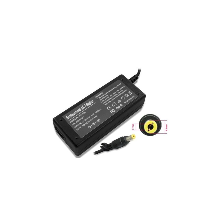 Τροφοδοτικό Adapter for notebook HP 65W 18.5V/3.5A ￠4.8*￠1.7