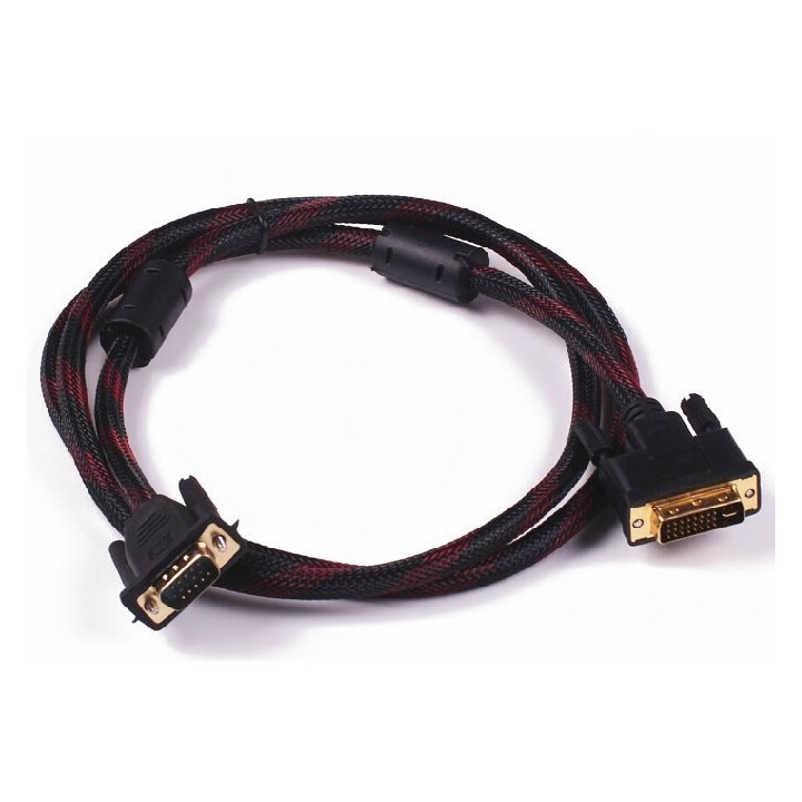Cable DVI-VGA 1.5M Cantell with ferrite and braid καλώδιο 1,5 μέτρο hight quality vga to dvi