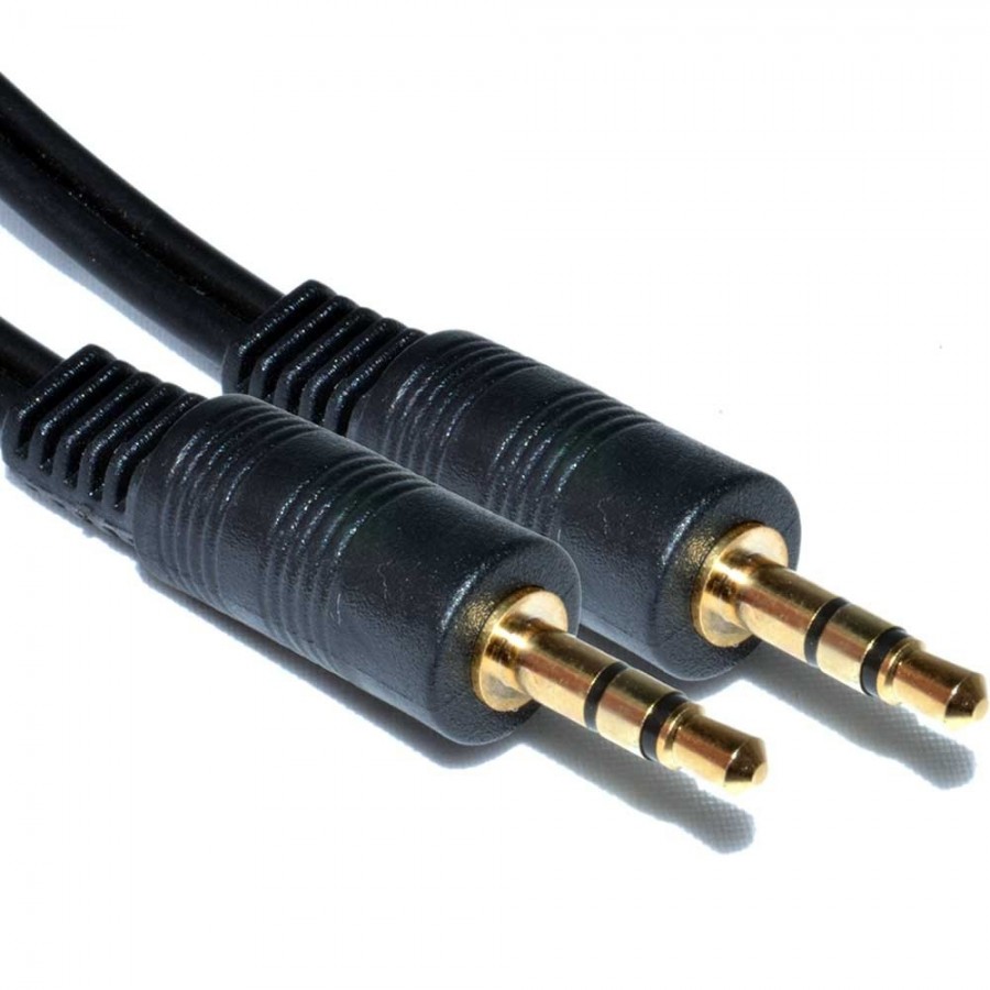 Audio cable AUX 3.5mm Cantell 1m καλώδιο ήχου 1 μέτρο μαύρο