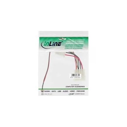 InLine fan adapter cable 3pin fan to 4pin PSU 0,30m