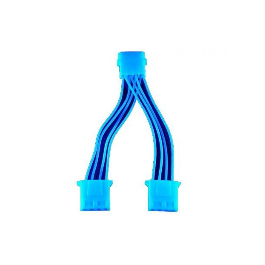 AKASA 4-POL Y-KABEL - UV BLUE καλώδιο προσαρμογέα  4-pin UV-ενεργό σε μπλε χρώμα