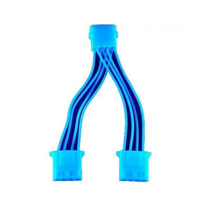 AKASA 4-POL Y-KABEL - UV BLUE καλώδιο προσαρμογέα  4-pin UV-ενεργό σε μπλε χρώμα