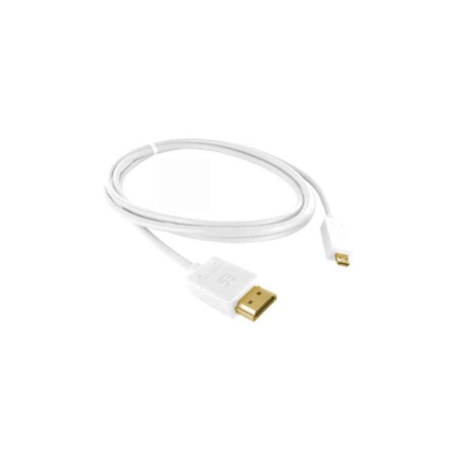 Καλώδιο DeTech HDMI - HDMI Micro, 1.5m, white - Λευκό