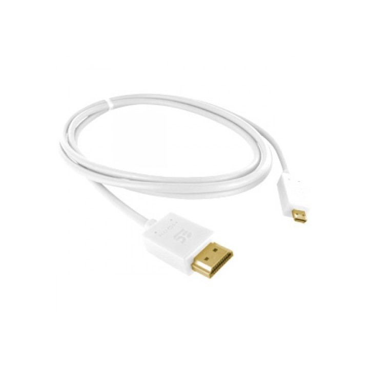Καλώδιο DeTech HDMI - HDMI Micro, 1.5m, white - Λευκό