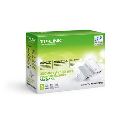Tp-Link AV500 WiFi Extender Starter TL-WPA4220 Kit Powerline