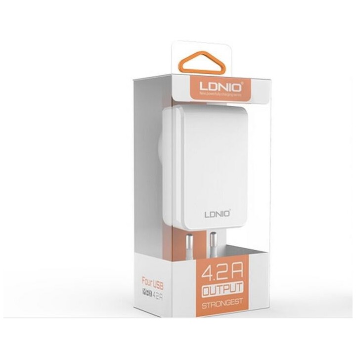 Network charger Ldnio DL-AC62, 5V/4.2A, with 4 USB port, Universal 