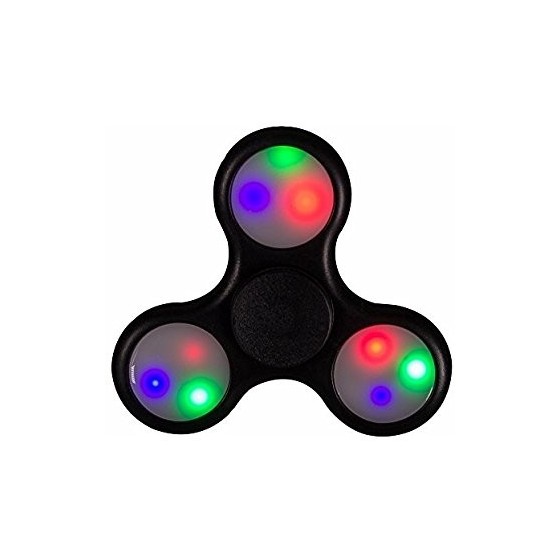 2nd Gen Fidget Spinner with LED Lights Toy Stress Reducer – Μαύρο 3 σκάλες φωτισμού led