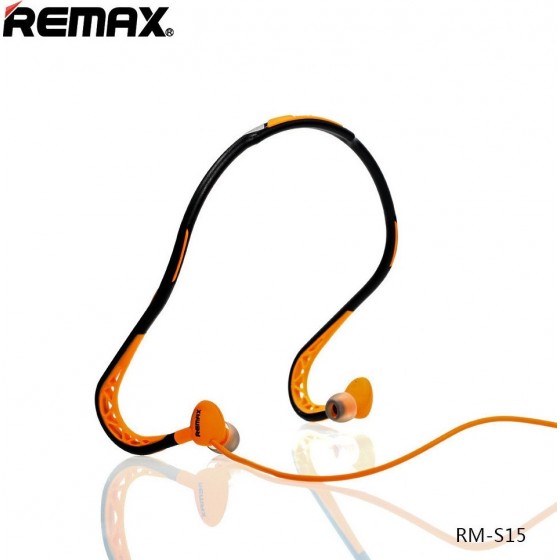 Remax Στερεοφωνικά Ακουστικά Sports S15 RM4-003-BLK/ORG