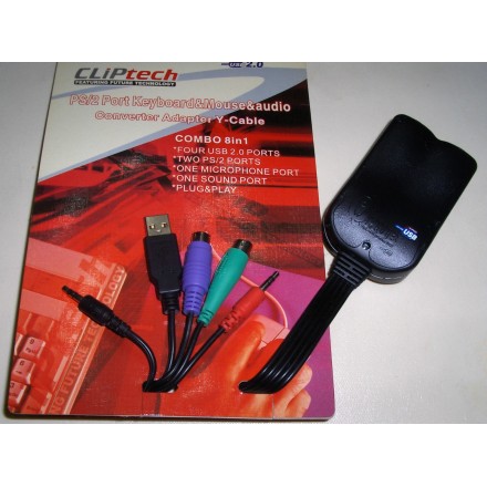 CLIPtech PS/2 Port Keyboard-Mouse-Audio Converter