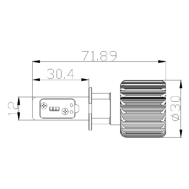 Σετ λάμπες Led H3 πορείας / προβολείς (VL-2)