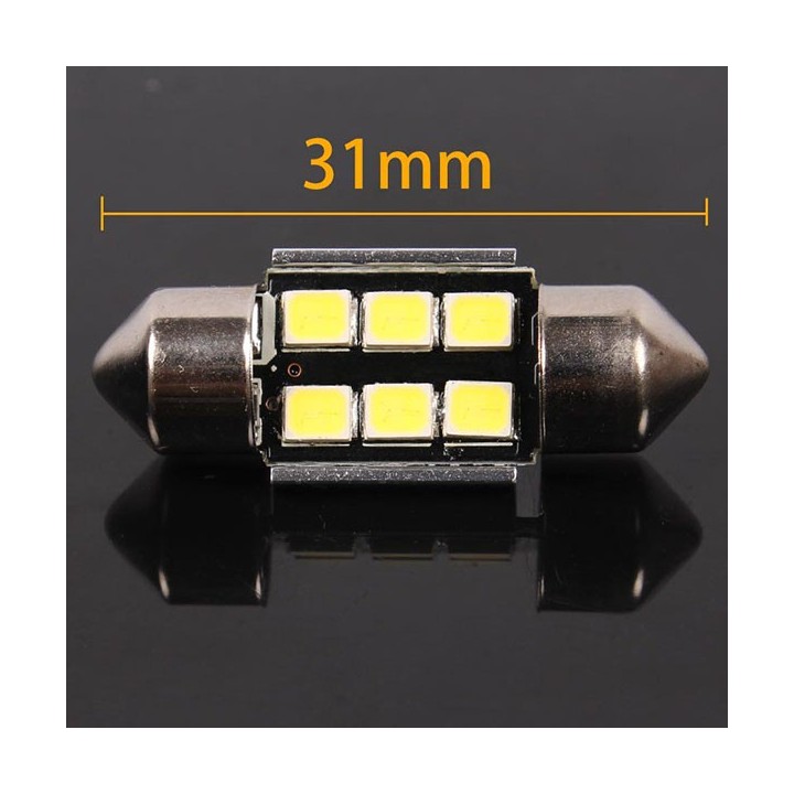 2 τεμάχια, 31mm LED Festoon (C5W) Φώτα πινακίδας/ πλαφονιέρας CANBUS