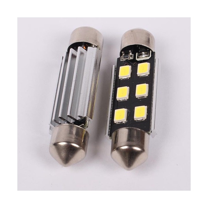 2 τεμάχια, 41mm LED Festoon (C10W) Φώτα πινακίδας/ πλαφονιέρας CANBUS