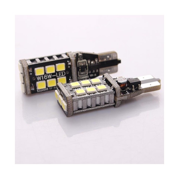 2 τεμάχια, Τ15 LED (W16W) φώτα όπισθεν / φρένων CANBUS SMD 2835
