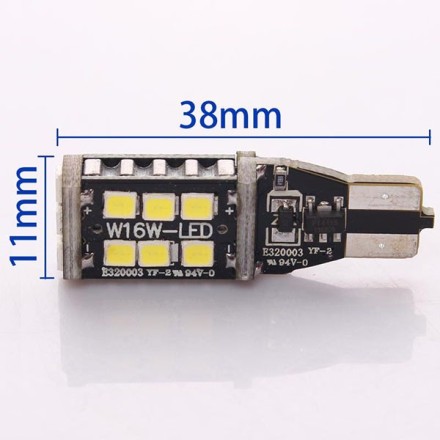 2 τεμάχια, Τ15 LED (W16W) φώτα όπισθεν / φρένων CANBUS SMD 2835