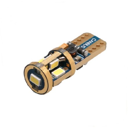 2 τεμάχια, Τ10 LED (W5W) Φώτα θέσης CANBUS 9SMD3623 GOLD