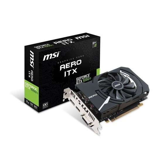 Κάρτα γραφικών MSI GeForce GTX 1050 TI Aero ITX 4G OCV1, PCIe 3,0 x16(V809-3003)