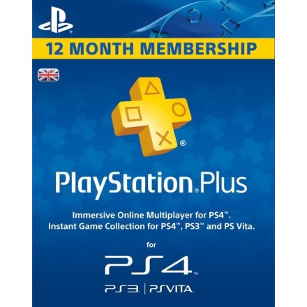 Κάρτα συνδρομής διάρκειας 12 Μηνών για το PlayStation Plus England