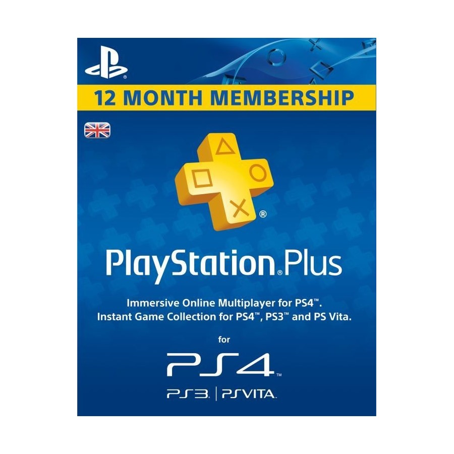 Κάρτα συνδρομής διάρκειας 12 Μηνών για το PlayStation Plus England