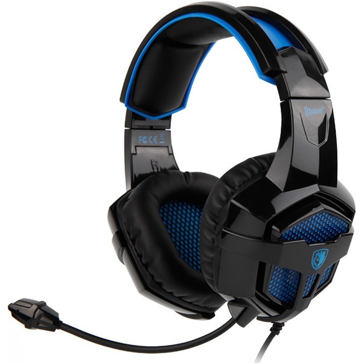 SADES BPOWER GAMING HEADSET BLACK/BLUE connecting to Laptop / PS4 / XBOX ONE / Mobile Devices.