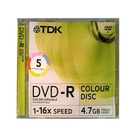 TDK DVD+R COLOUR DISC 1-16X 4,7GB