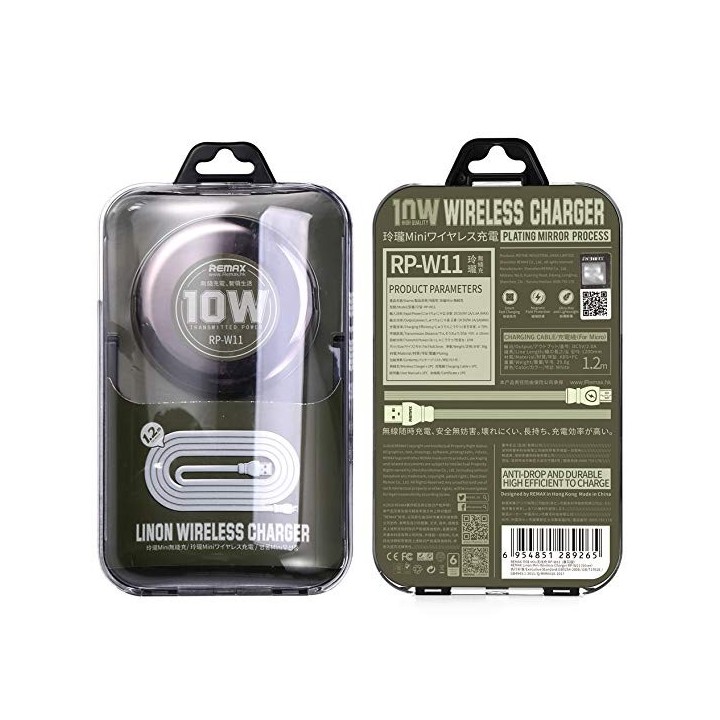 Remax Wireless Charging Pad (Qi) Ασημί (RP-W11)
