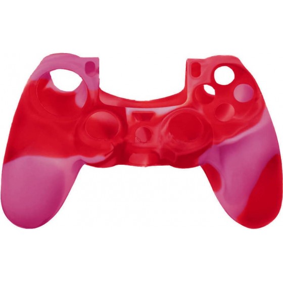 Silicone Case Κάλυμμα Σιλικόνης για Χειριστήρια PS4 Κόκκινο/Ρόζ χρώμα