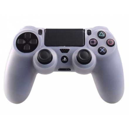 Silicone Case Skin Transparent Κάλυμμα Σιλικόνης Χειριστηρίου - PS4 Controller ΛΕΥΚΟ ΗΜΙΔΙΑΦΑΝΕΣ