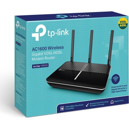 Modem Router TP-Link Archer VR600 AC1600 v2 Annex A Dual Band 10/100/1000Mbps
