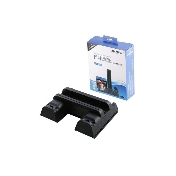 DOBE Multifunctional Cooling Stand for Sony PS4 Slim/PS4 Pro with Cooling Fan & Dual Controllers Charging Station