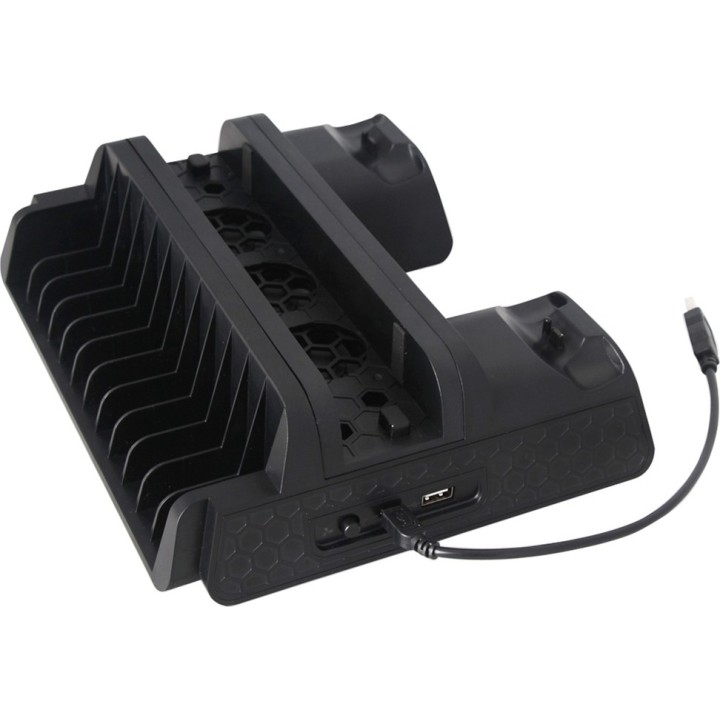 DOBE Multifunctional Cooling Stand for Sony PS4 Slim/PS4 Pro with Cooling Fan & Dual Controllers Charging Station