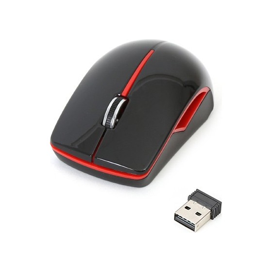 Ποντίκι Ασύρματο Platinet PM0417WBR USB μαύρο/κόκκινο