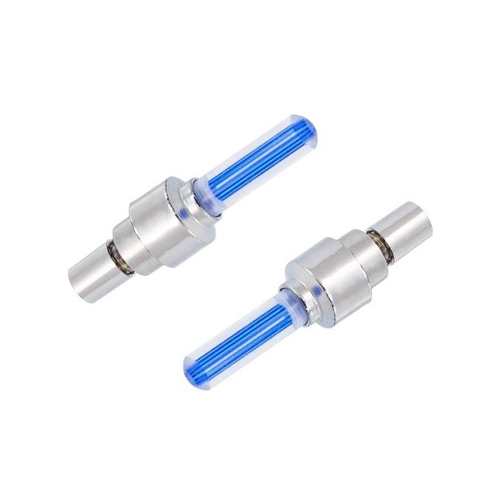 Καπάκι βαλβίδας ποδηλάτου AG304A, LED, 6.5cm, 2τμχ, μπλέ