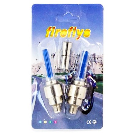Καπάκι βαλβίδας ποδηλάτου AG304A, LED, 6.5cm, 2τμχ, μπλέ
