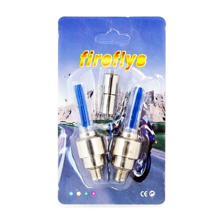 Καπάκι βαλβίδας ποδηλάτου AG304A, LED, 6.5cm, 2τμχ, μπλέ