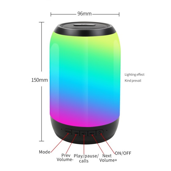 NBY Brand 2260 Mini LED Light Subwoofer Wireless Bluetooth Speakers